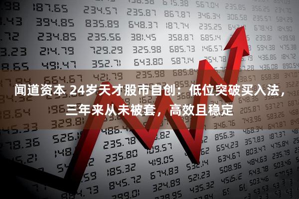 闻道资本 24岁天才股市自创：低位突破买入法，三年来从未被套，高效且稳定