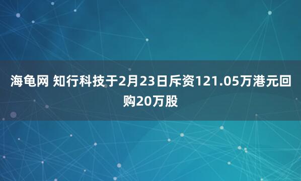 海龟网 知行科技于2月23日斥资121.05万港元回购20万股